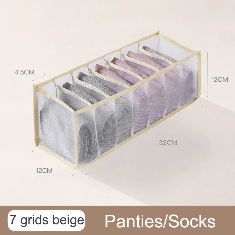 Organizador De Armário Para Meias E Roupas Íntimas Com 7 Compartimentos Dobrável Em Oxford