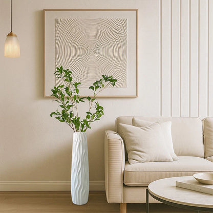 Vaso Decorativo Texturizado De Chão Para Sala