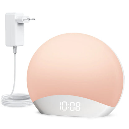 Despertador Solar Regulável Para Mesa Com Luz Noturna