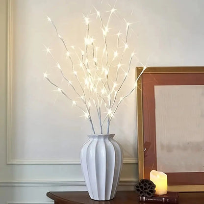 Luzes De Bétula Com Ramos Para Decoração Interna E Externa Com 20 LEDs Alimentadas Por Pilhas