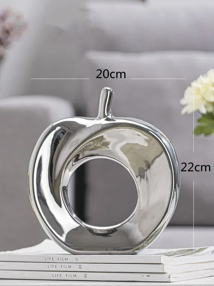 Estatueta Cerâmica Moderna Para Decoração De Mesa Cervo