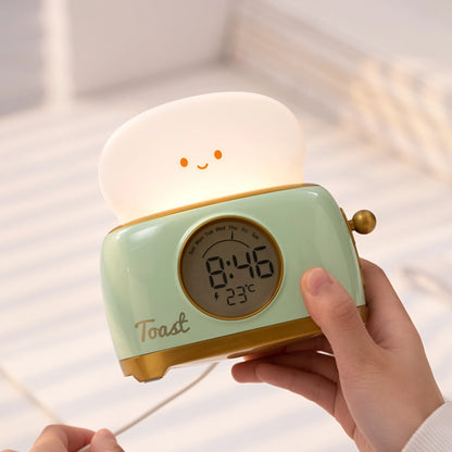 Luz Noturna Despertador LED para Cabeceira USB Cronometragem