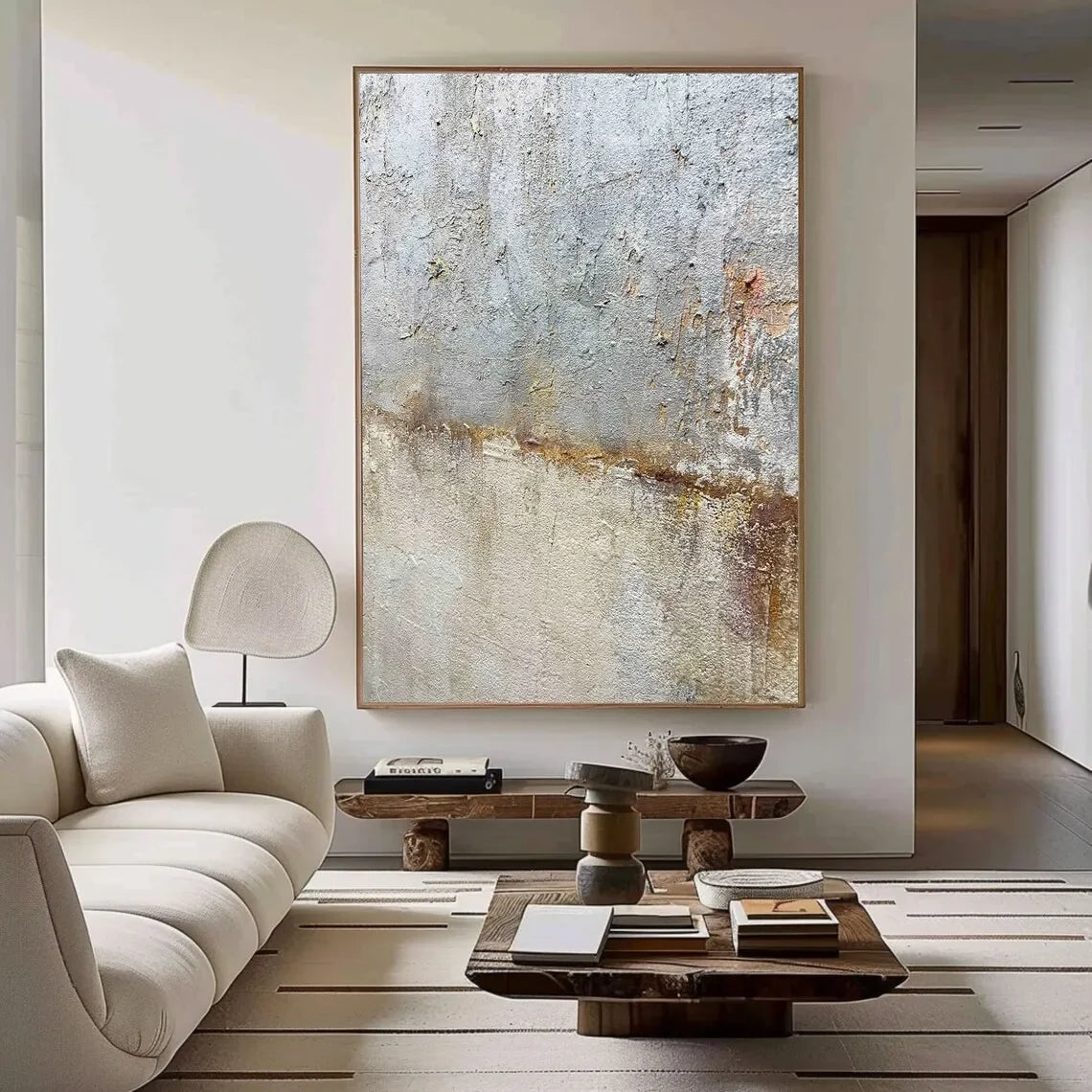 Quadro Parede Texturizada Contemporâneo Minimalista Decorativo Escandinavo