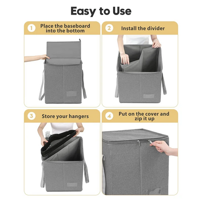 Organizador de Cabides à Prova de Poeira Resistente em Poliéster Moderno Inovacazza