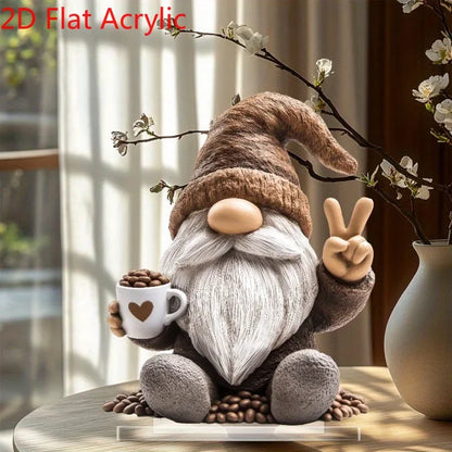 Ornamento Gnomo 2D para Casa e Escritório Decorativo