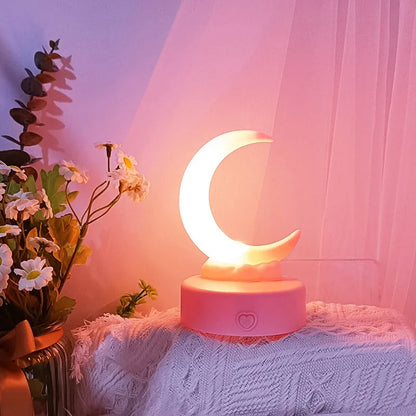 Luminária Noturna Lunar para Quarto Infantil LED Multimodo