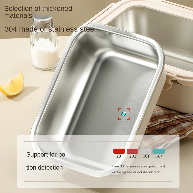 Recipiente Hermético Em Aço Inoxidável Para Refeições Multiuso