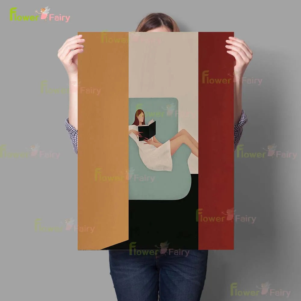 Pintura Abstrata Minimalista Para Sala Estar Nórdico Contemporâneo