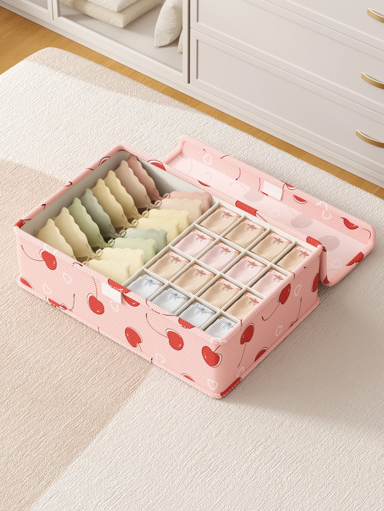 Organizador de Roupas Íntimas Dobrável com Design Moderno Praticidade Diaria