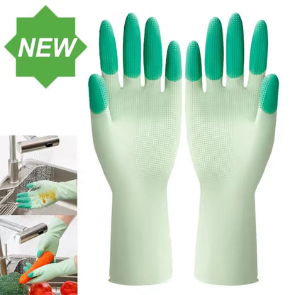 Luvas De Limpeza Para Louça Em Silicone AntideslizantesReutilizáveisDuráveisExtra