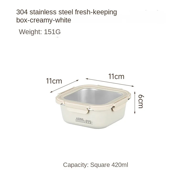 Recipiente Hermético Em Aço Inoxidável Para Refeições Multiuso