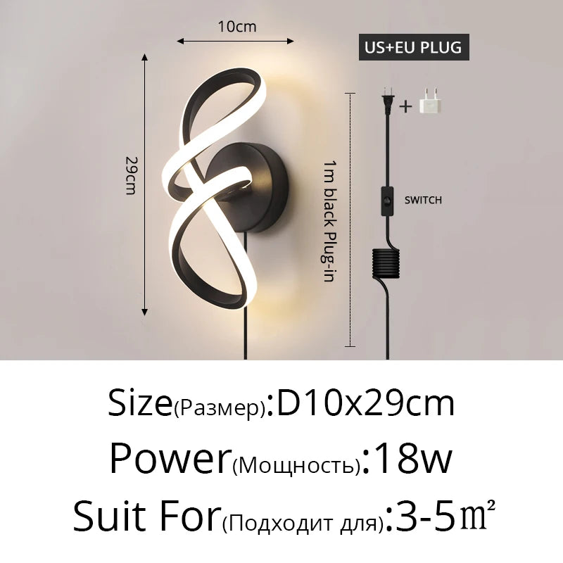 Lâmpada De Parede Minimalista Para Sala LED