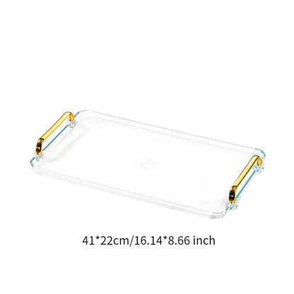 Bandeja De Serviço Retangular Para Maquiagem Com Alça