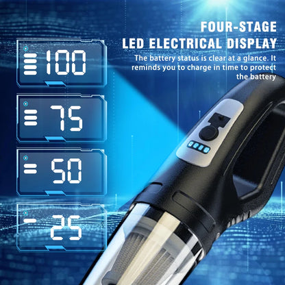 Aspirador Portátil para Carro e Casa Sucção Potente