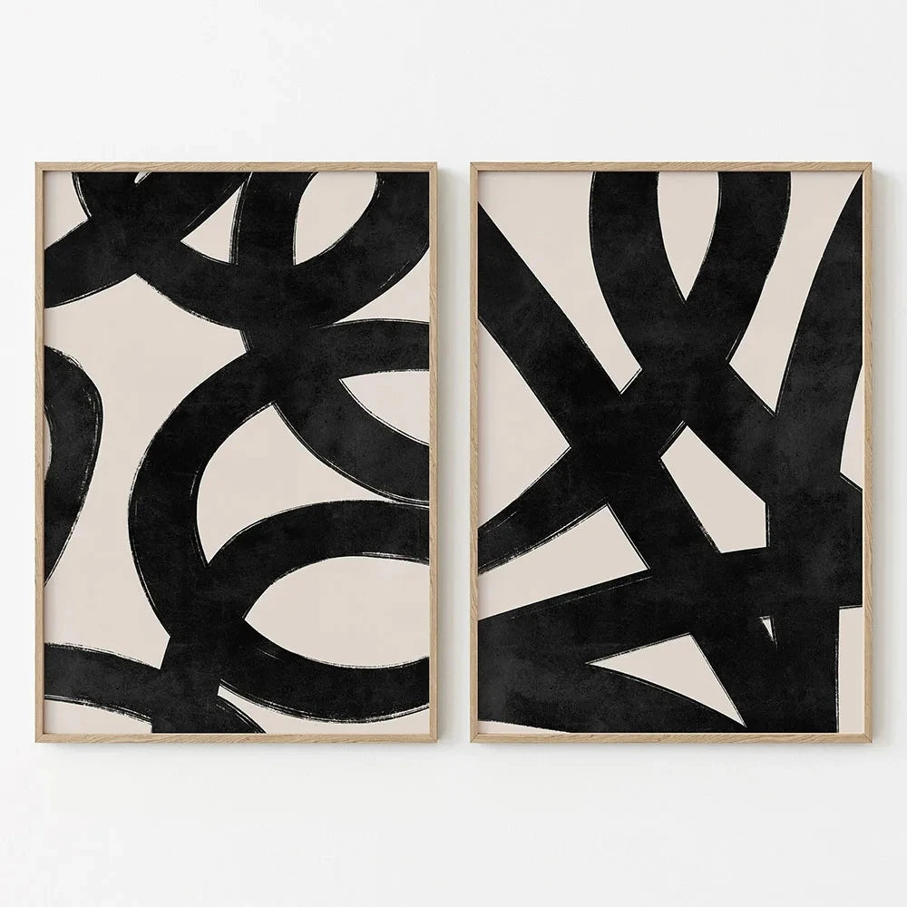 Pôster Decorativo Abstrato Para Sala De Estar Minimalista
