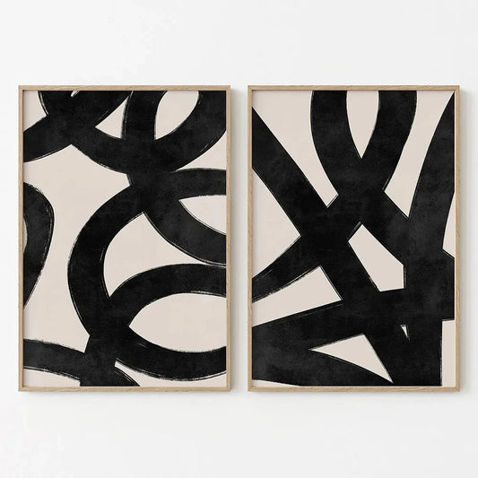 Pôster Decorativo Abstrato Para Sala De Estar Minimalista