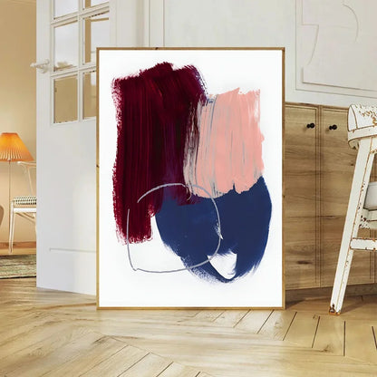 Pintura Abstrata Em Tela Para Sala Moderna Premium