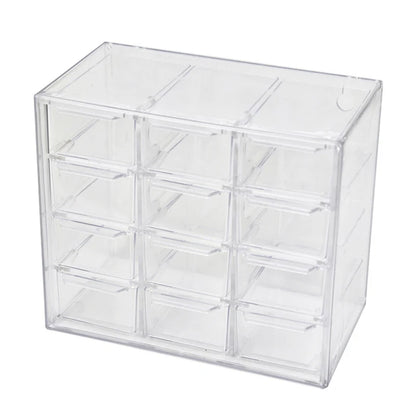 Organizador Transparente de Joias com Gaveta Empilhável para Mesa de Estilo Moderna Inovacazza