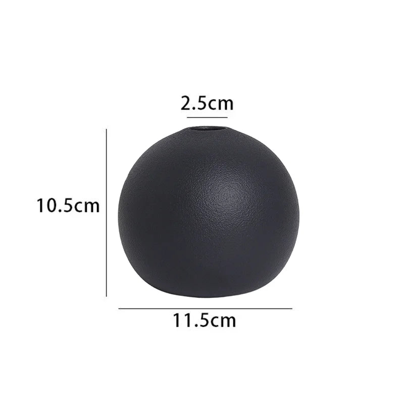 Vaso Oval de Cerâmica Decorativo Minimalista Sala Nórdica