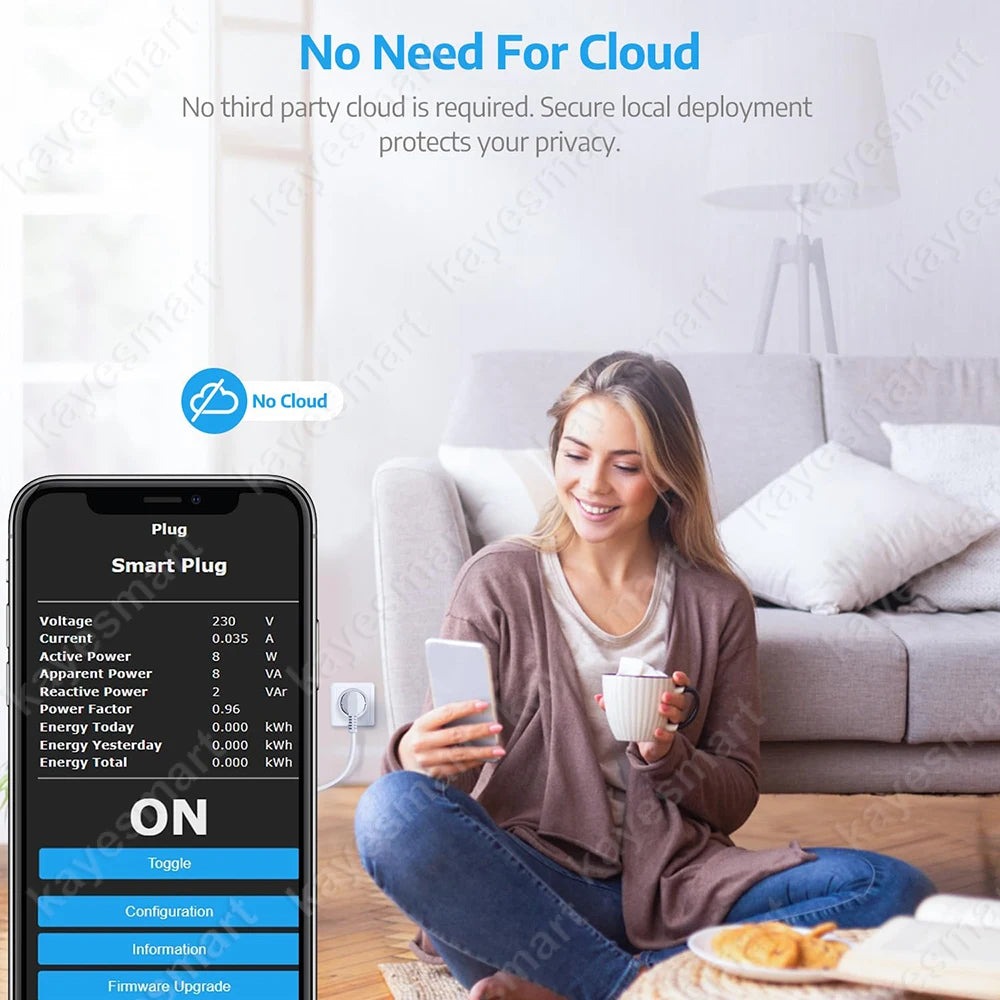 Tomada Inteligente WiFi Para Automação Residencial Monitoramento Consumo