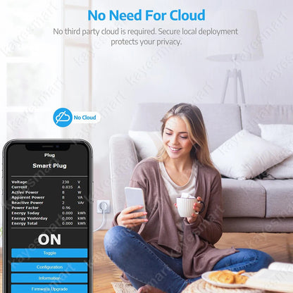 Tomada Inteligente WiFi Para Automação Residencial Monitoramento Consumo