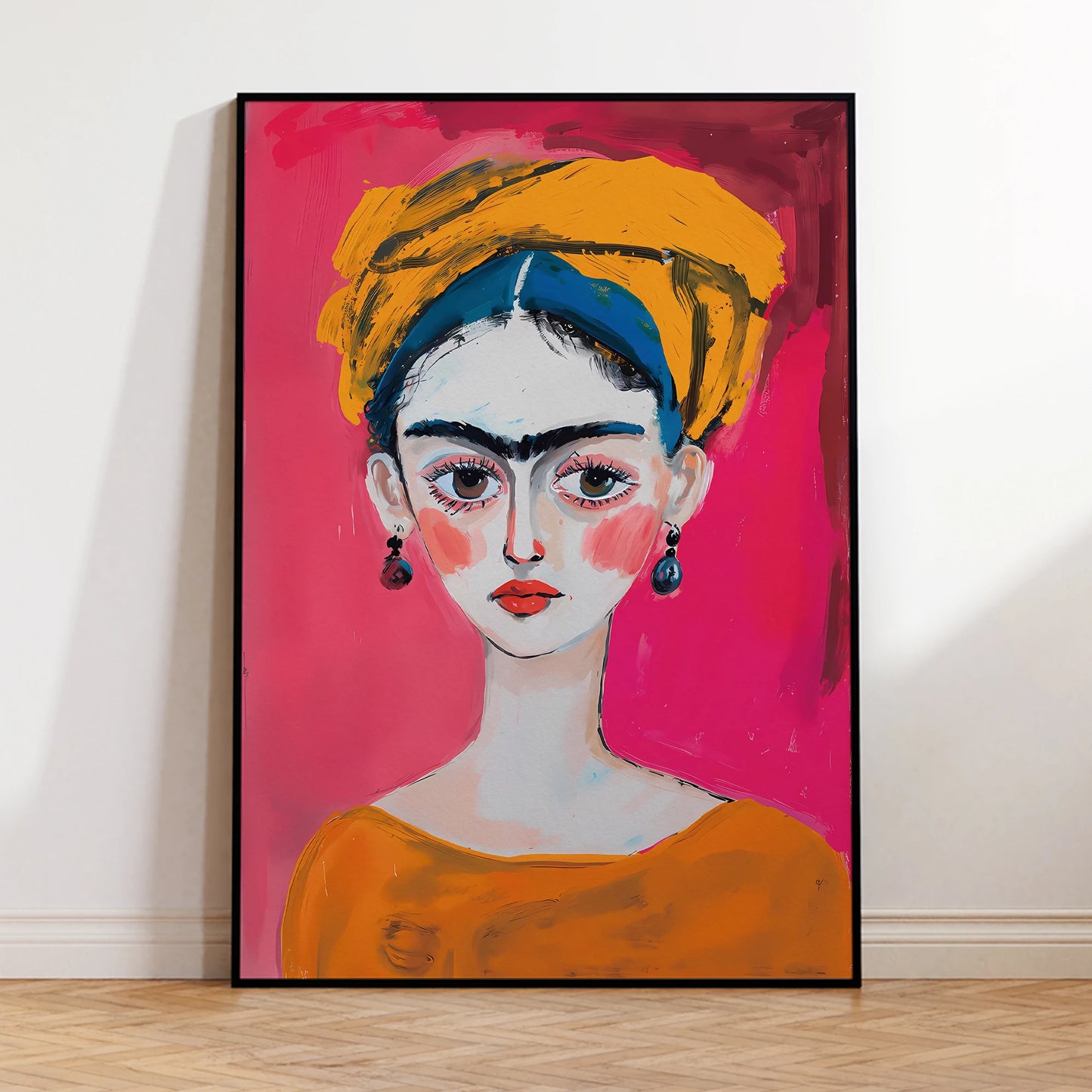 Pintura Em Tela Abstrata Moderna Para Sala Frida
