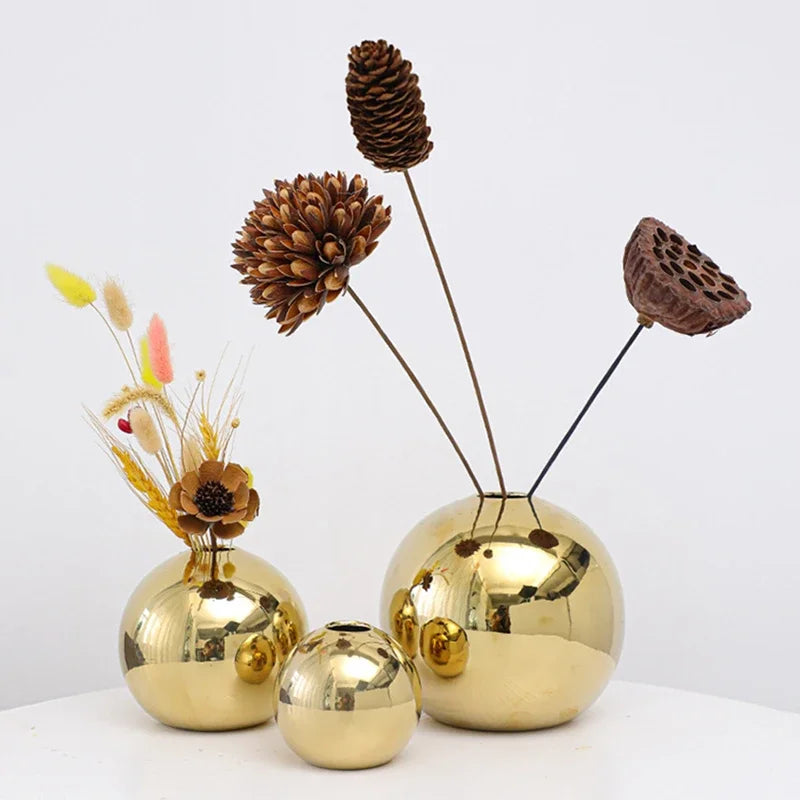 Vaso Oval de Cerâmica Decorativo Minimalista Sala Nórdica