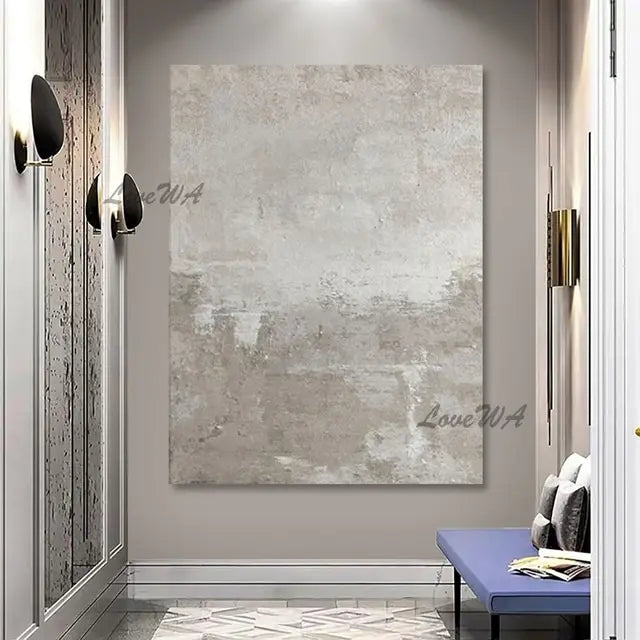 Impressão Decorativa Em Tela Horizontal Texturizada Para Sala