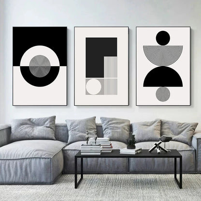 Quadro Abstrato para Sala em Tela Geométrica