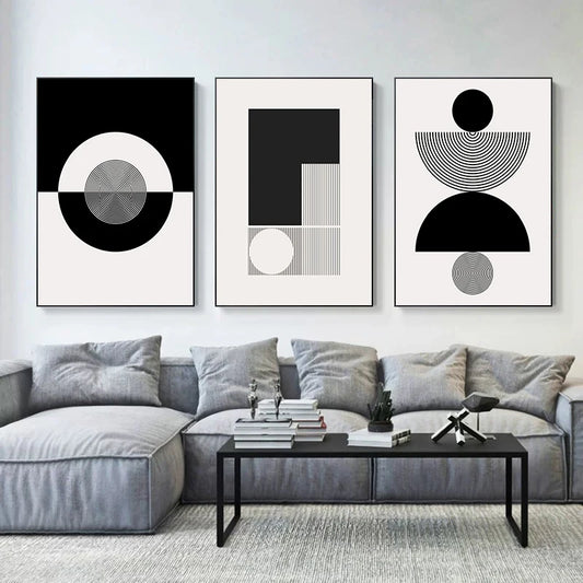 Quadro Abstrato para Sala em Tela Geométrica