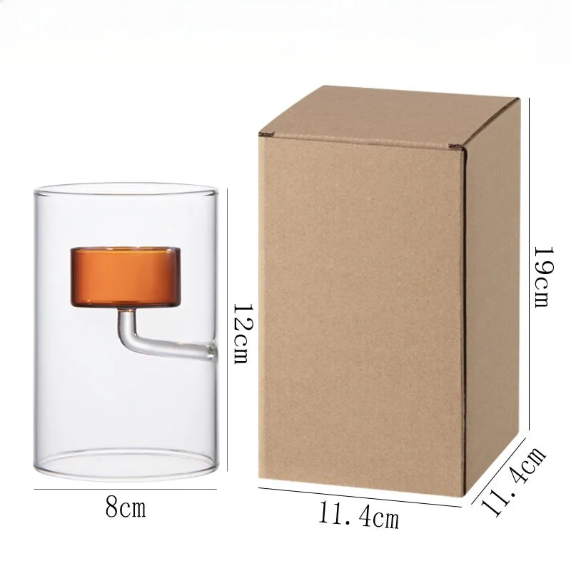 Castiçal Casamento Translúcido Vidro Cilíndrico Furacão Tealight Superluxuoso