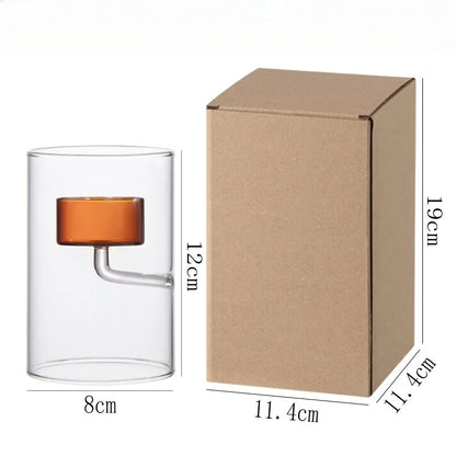 Castiçal Casamento Translúcido Vidro Cilíndrico Furacão Tealight Superluxuoso