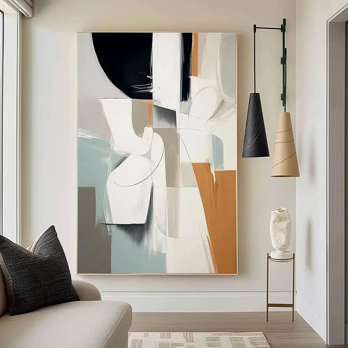 Quadro Parede Texturizada Contemporâneo Minimalista Decorativo Escandinavo