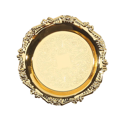 Bandeja Decorativa Multifuncional de Metal Dourado Prata Premium