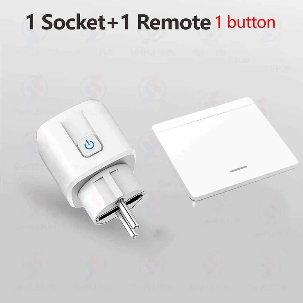 Tomada Inteligente Doméstica Com Controle Remoto RF 433MHz
