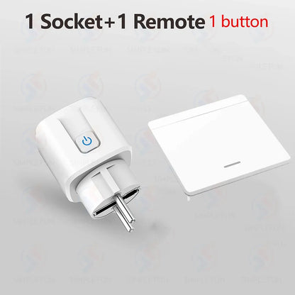 Tomada Inteligente Doméstica Com Controle Remoto RF 433MHz