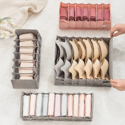 Organizador De Armário Para Meias E Roupas Íntimas Com 7 Compartimentos Dobrável Em Oxford