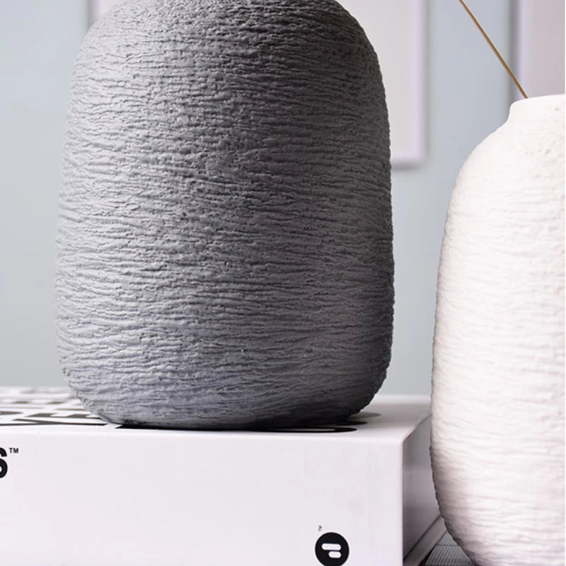 Vaso Cerâmico Decorativo para Mesa Flores Secas Nordic