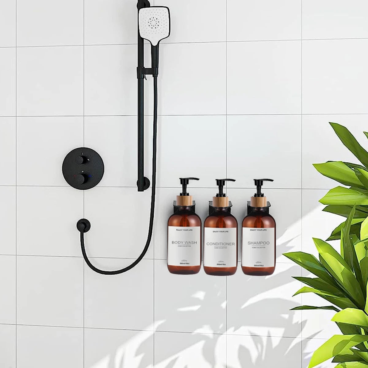 Dispensador Shampoo Condicionador Para Banho Com Bomba