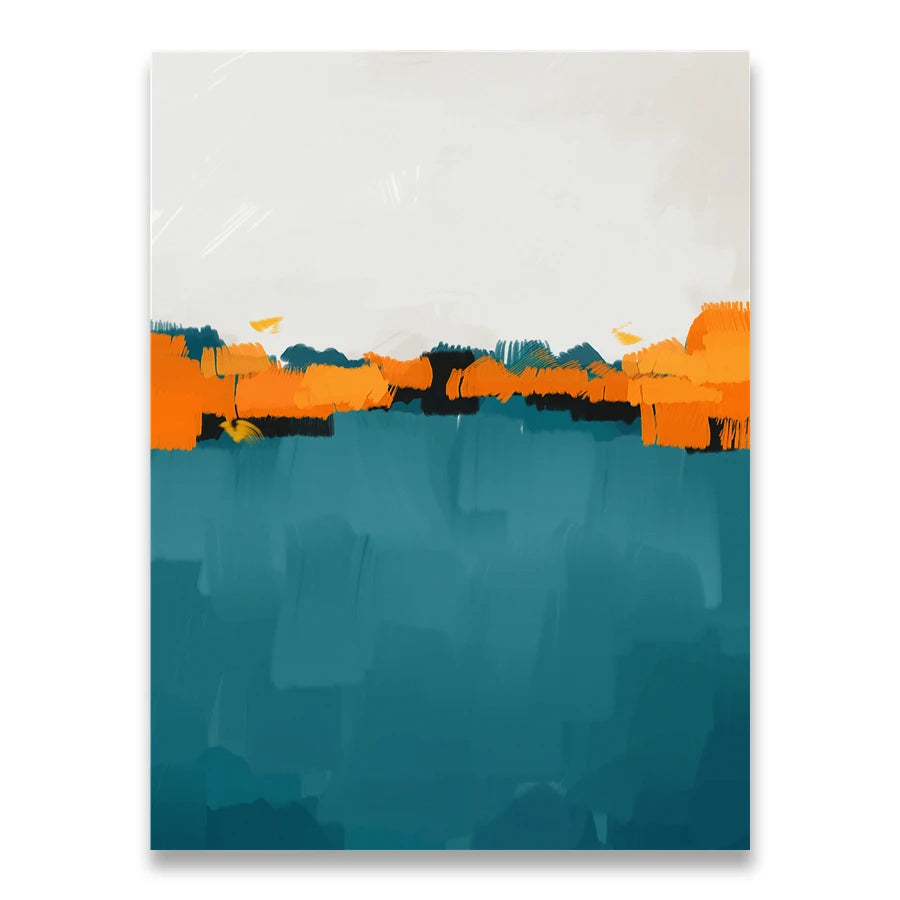 Pintura Abstrata Em Tela Para Sala Sem Moldura