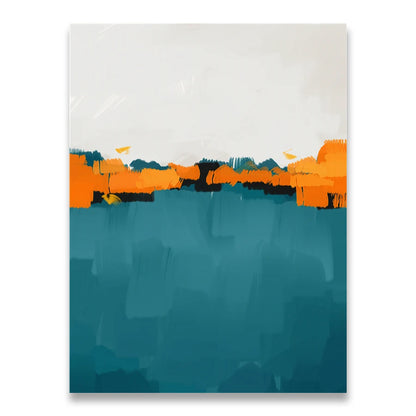 Pintura Abstrata Em Tela Para Sala Sem Moldura