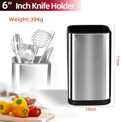 Suporte para Facas de Cozinha em Aço Inoxidável com Design Compacto e Organização Eficiente