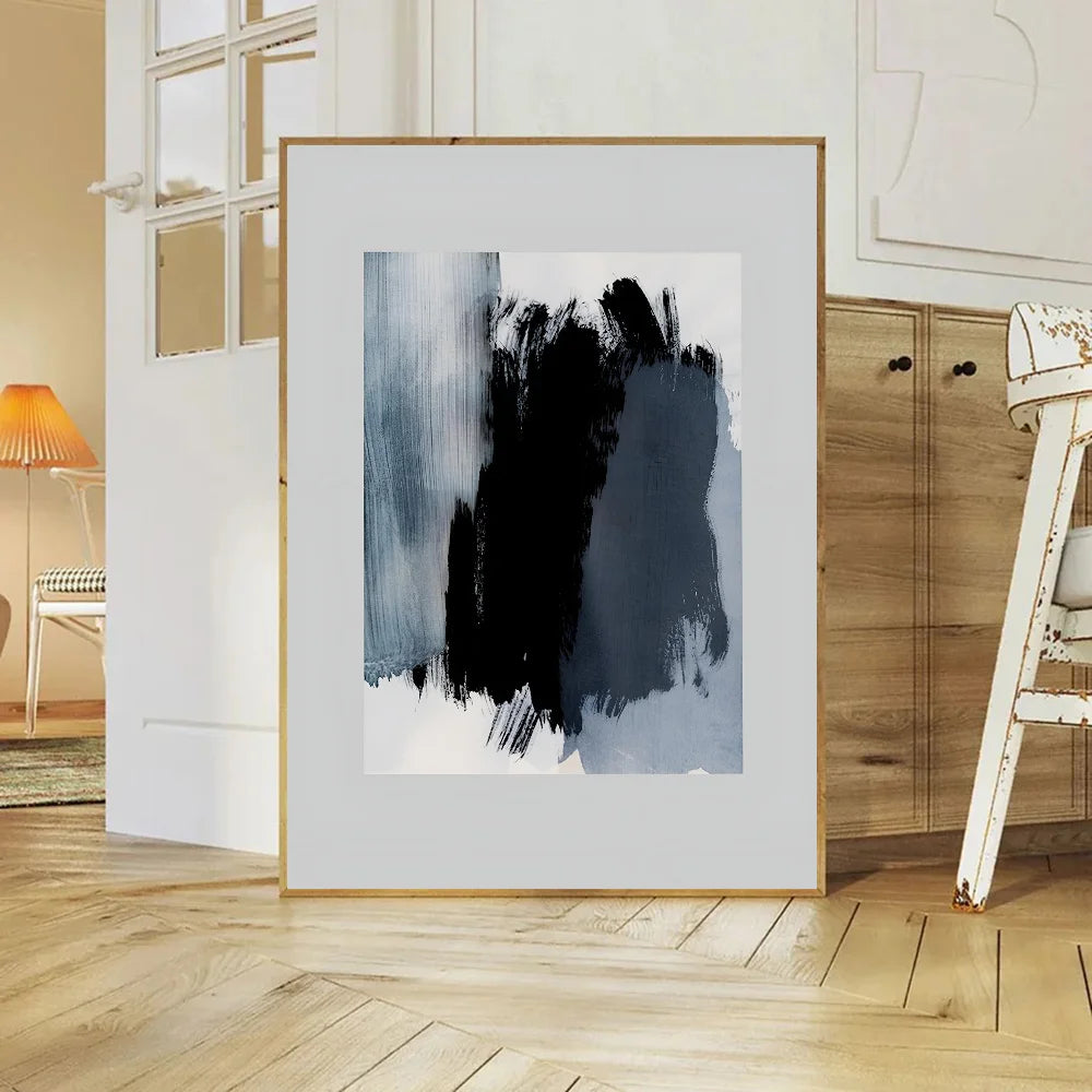 Pintura Abstrata Em Tela Para Sala Moderna Premium