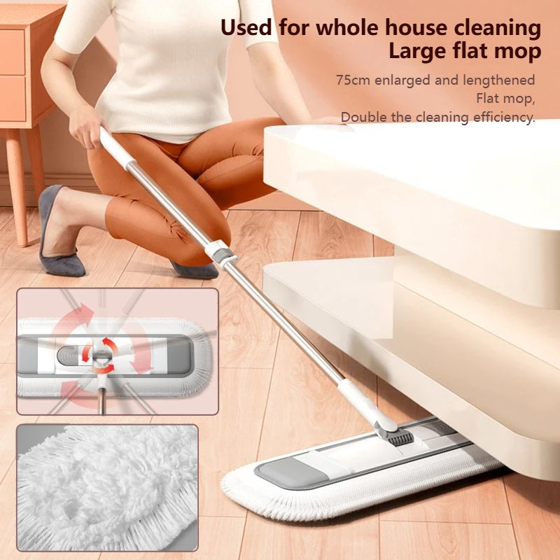 Esfregão Industrial Microfibra Cabeça Removível Lavável Profissional Multifuncional