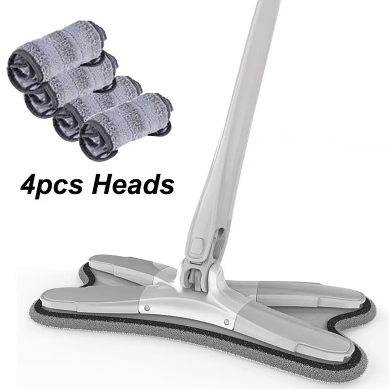 Esfregão Portátil Com Microfibra Giratória 360 Graus