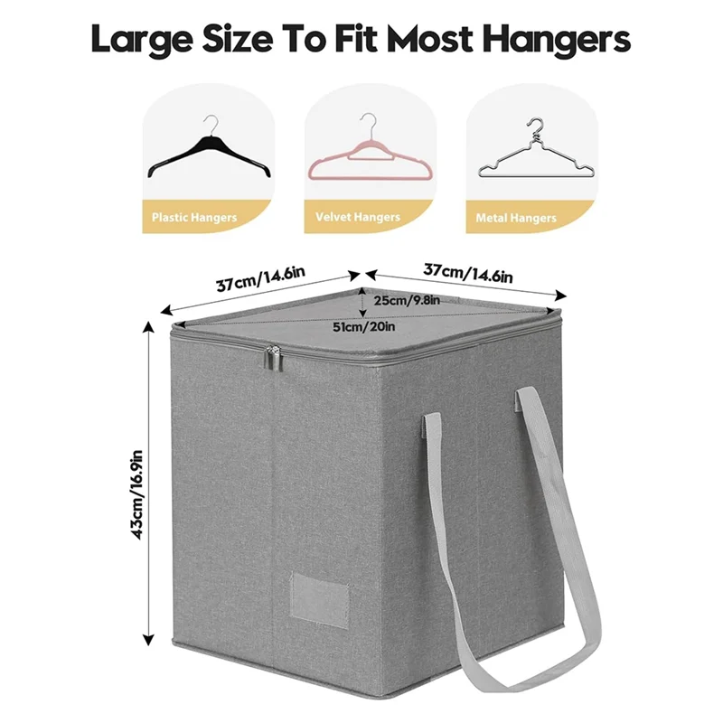 Organizador de Cabides à Prova de Poeira Resistente em Poliéster Moderno Inovacazza