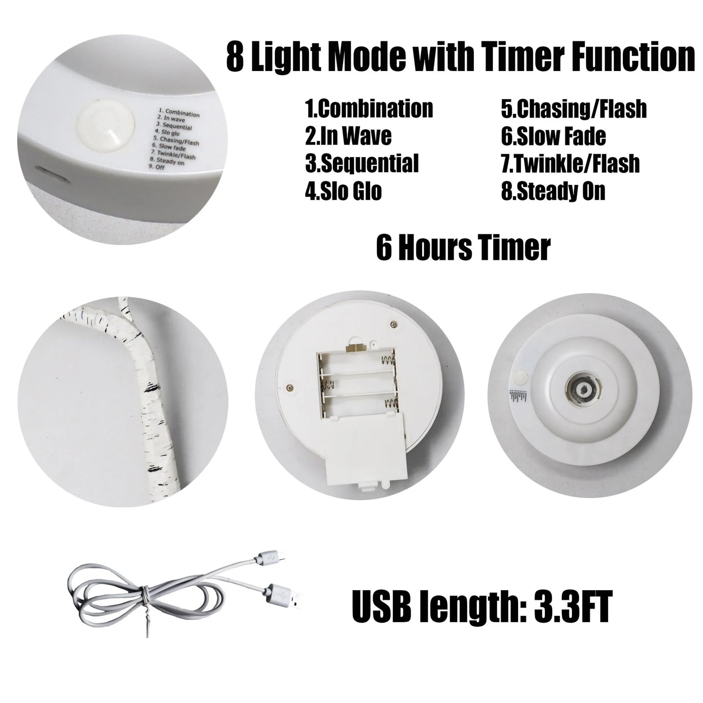 Árvore LED Decorativa Multifuncional Para Quarto Com Toque