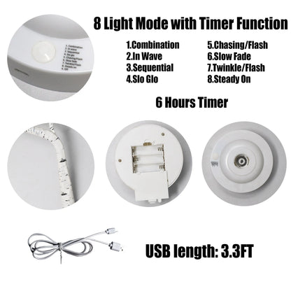 Árvore LED Decorativa Multifuncional Para Quarto Com Toque