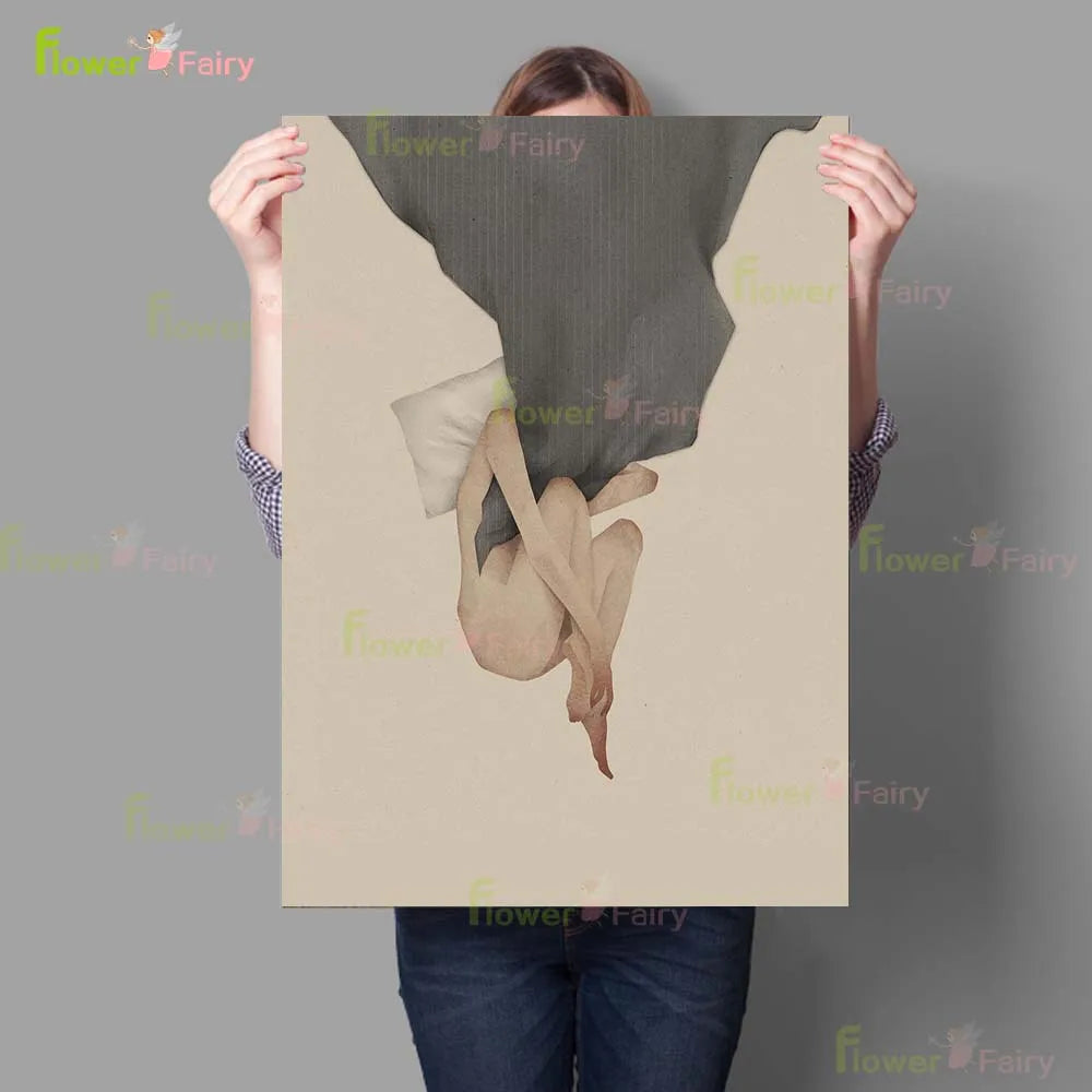 Pintura Abstrata Minimalista Para Sala Estar Nórdico Contemporâneo