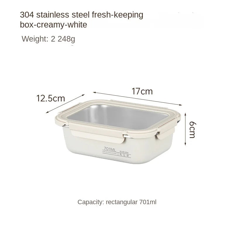Recipiente Hermético Em Aço Inoxidável Para Refeições Multiuso